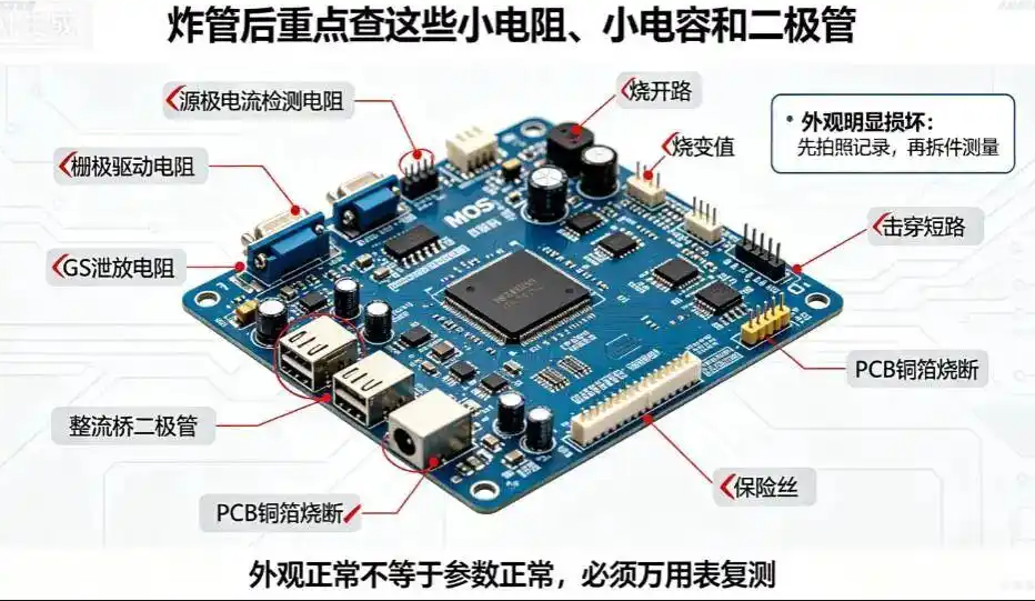 開關電源,MOS管炸